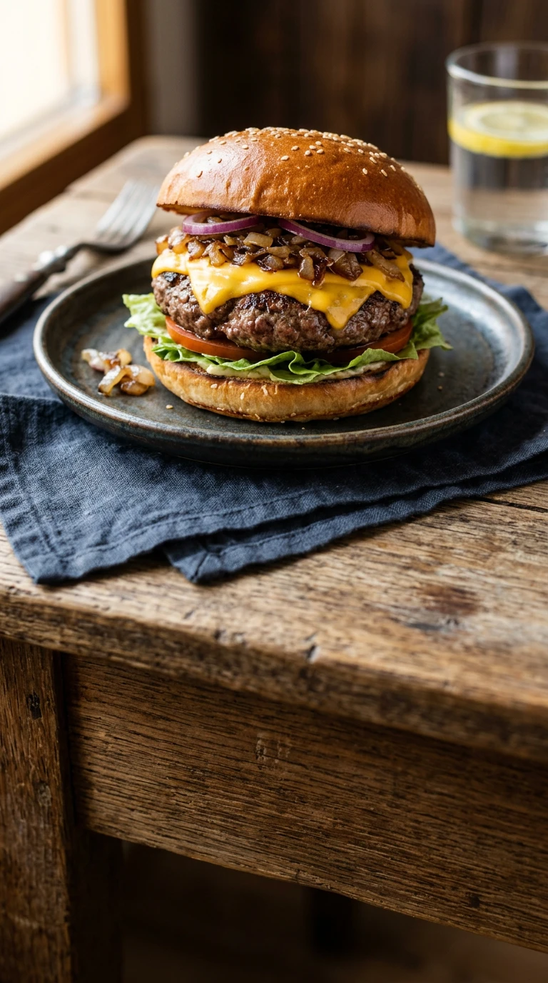 Beef Burgers with Onion