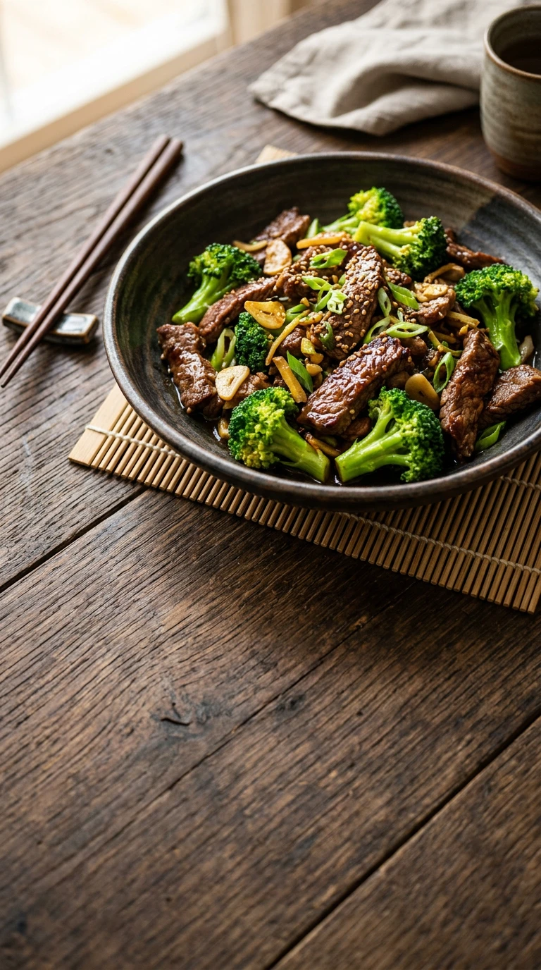 Bœuf au brocoli sautés