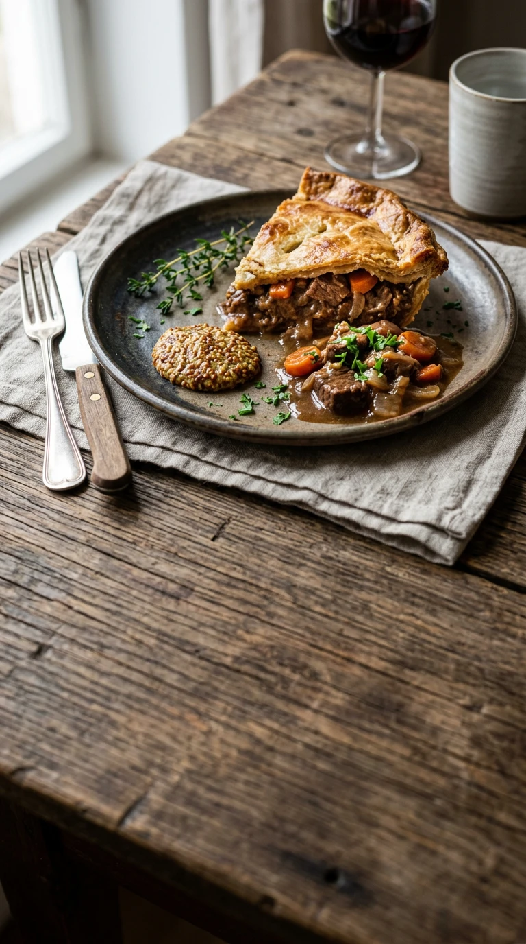 Tourte de bœuf à la moutarde