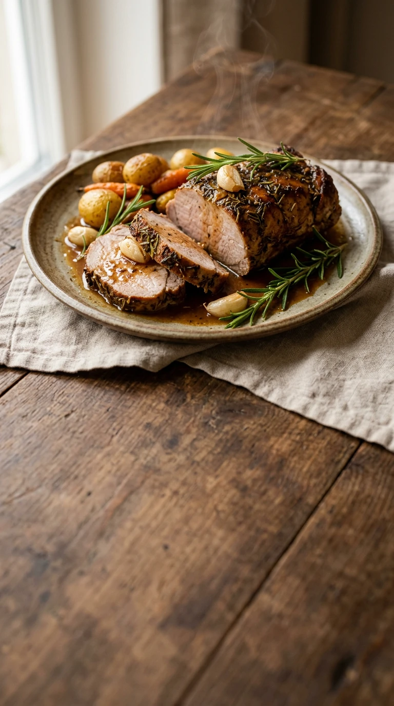 Rosmarin-Knoblauch Schweinebraten