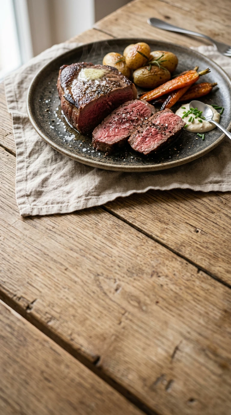 Rôti de bœuf à la broche (aiguillette)