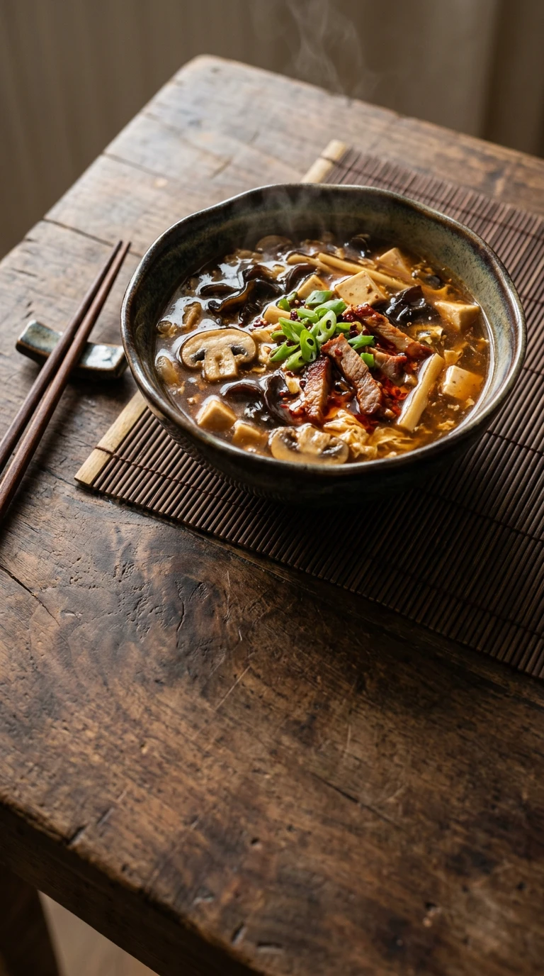 Sauer-scharfe Suppe (Hot and Sour Soup)