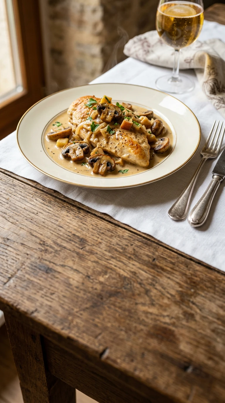 Sautiertes Hähnchen à la Normande