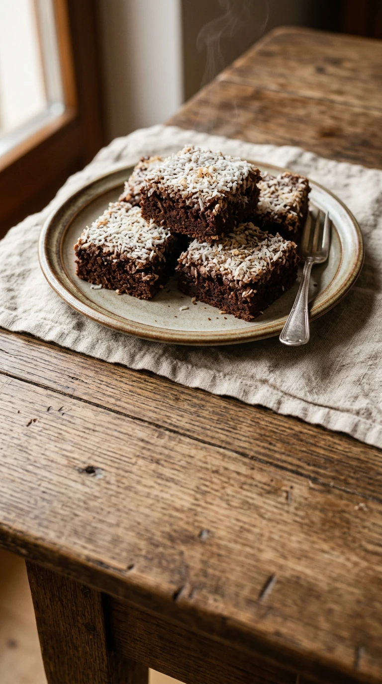 Schokoladen-Kokos-Quadrate