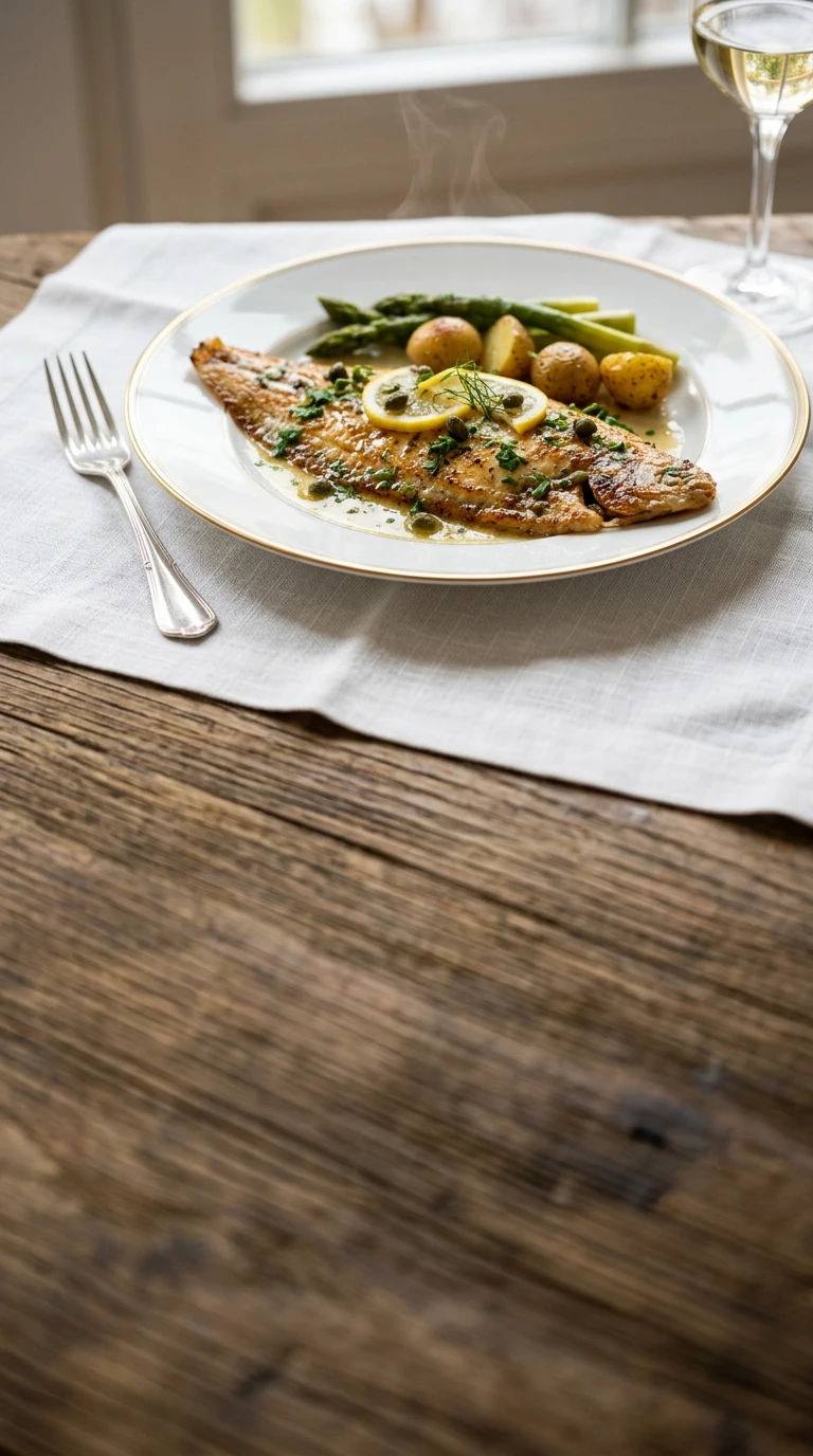 Seezunge auf dem Teller