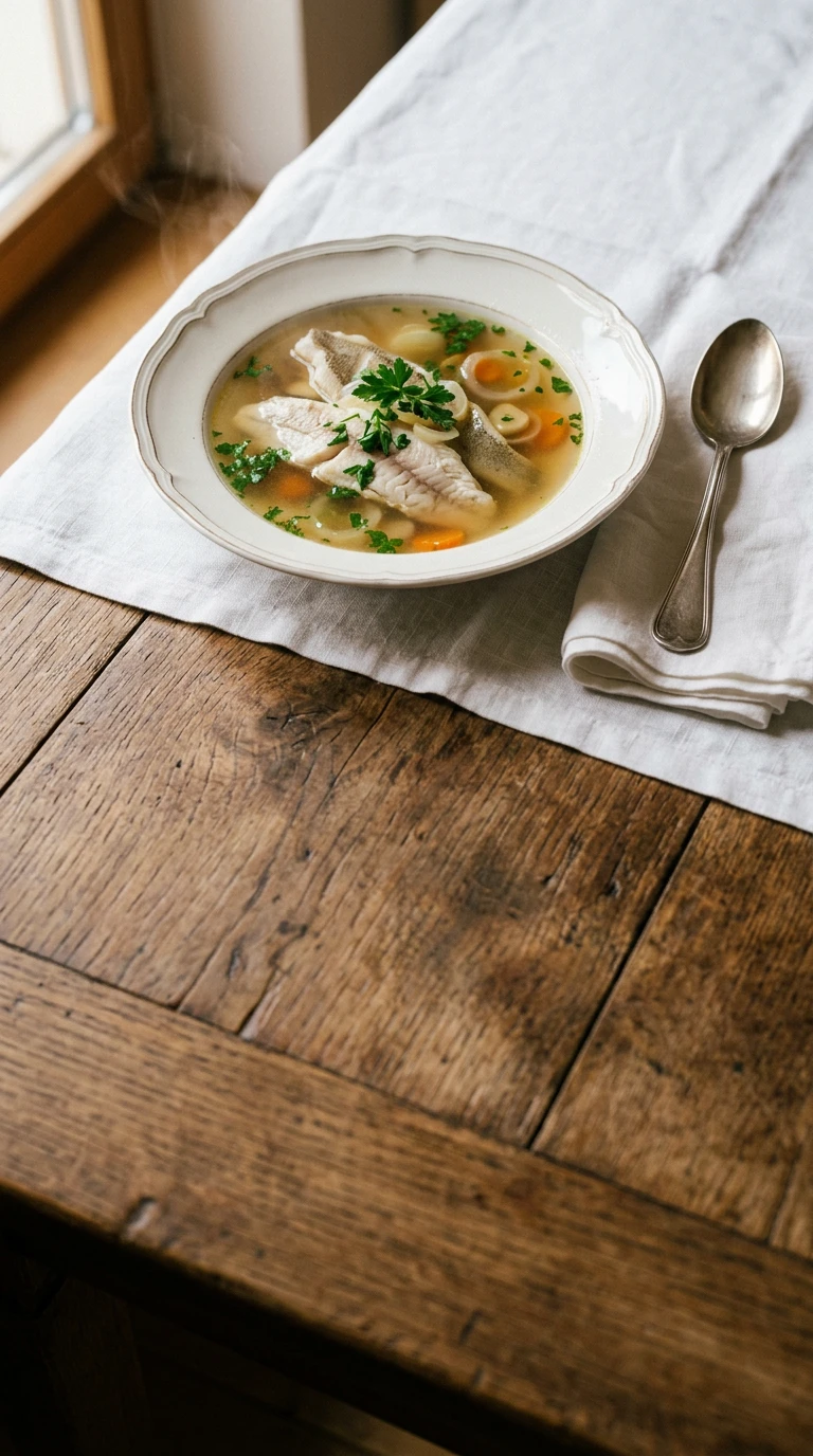 Perch Soup à la ménagère