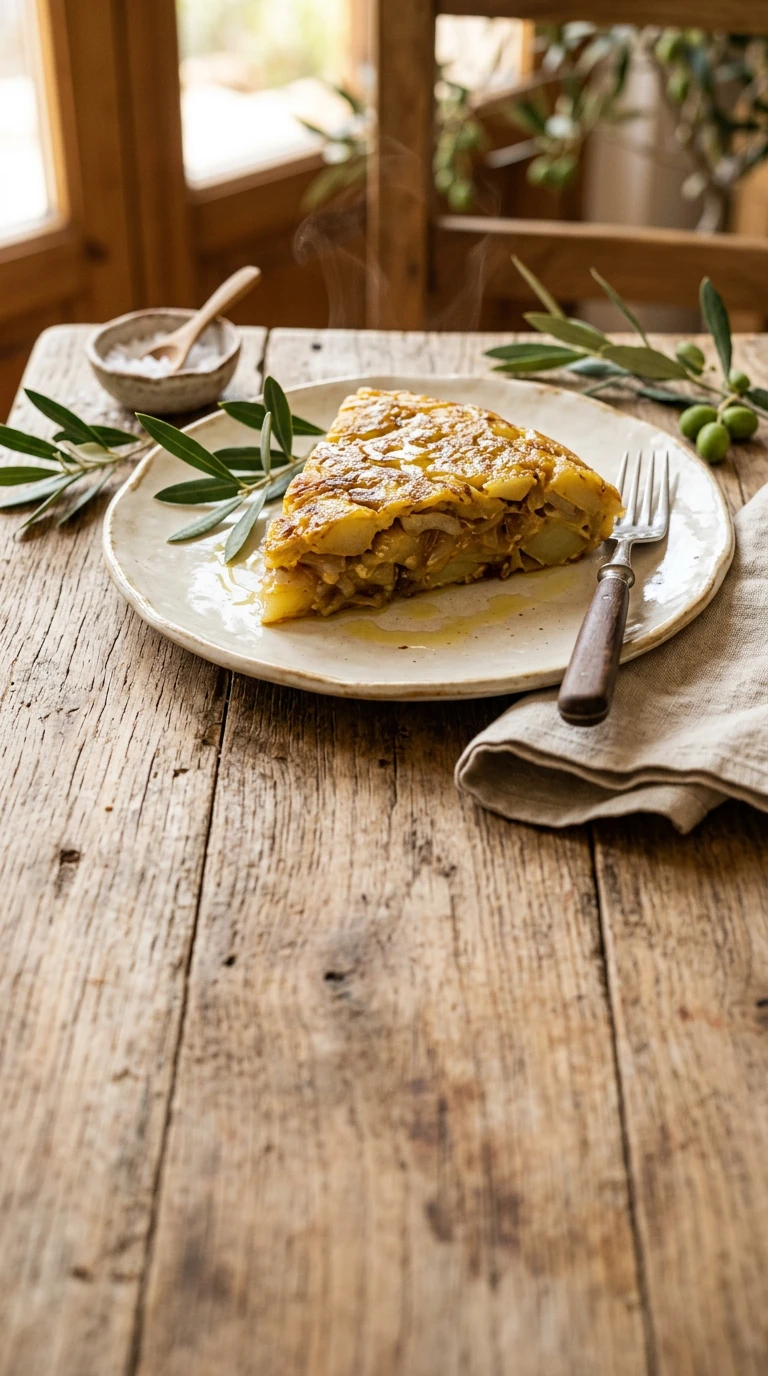 Spanische Kartoffelomelette (Tortilla Española)