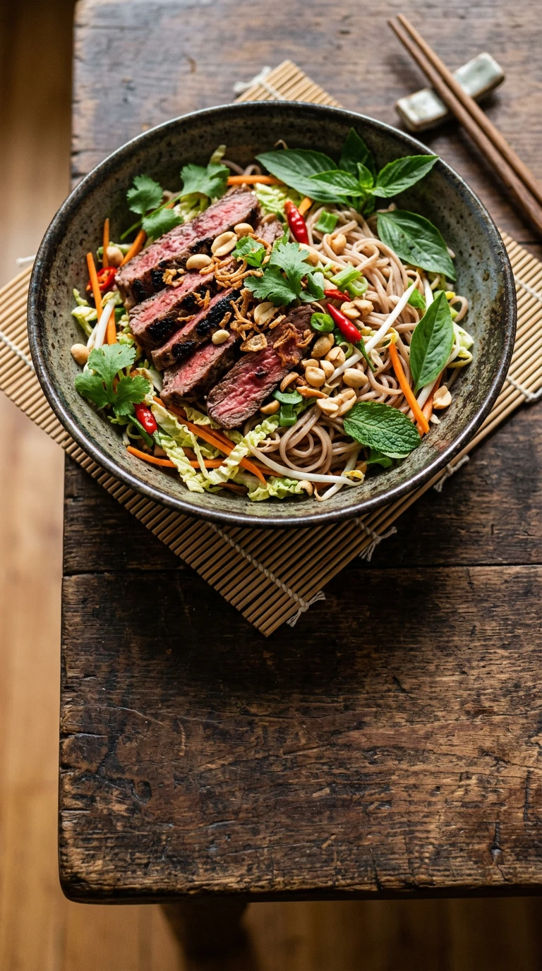 Steak & Vietnamese noodle salad