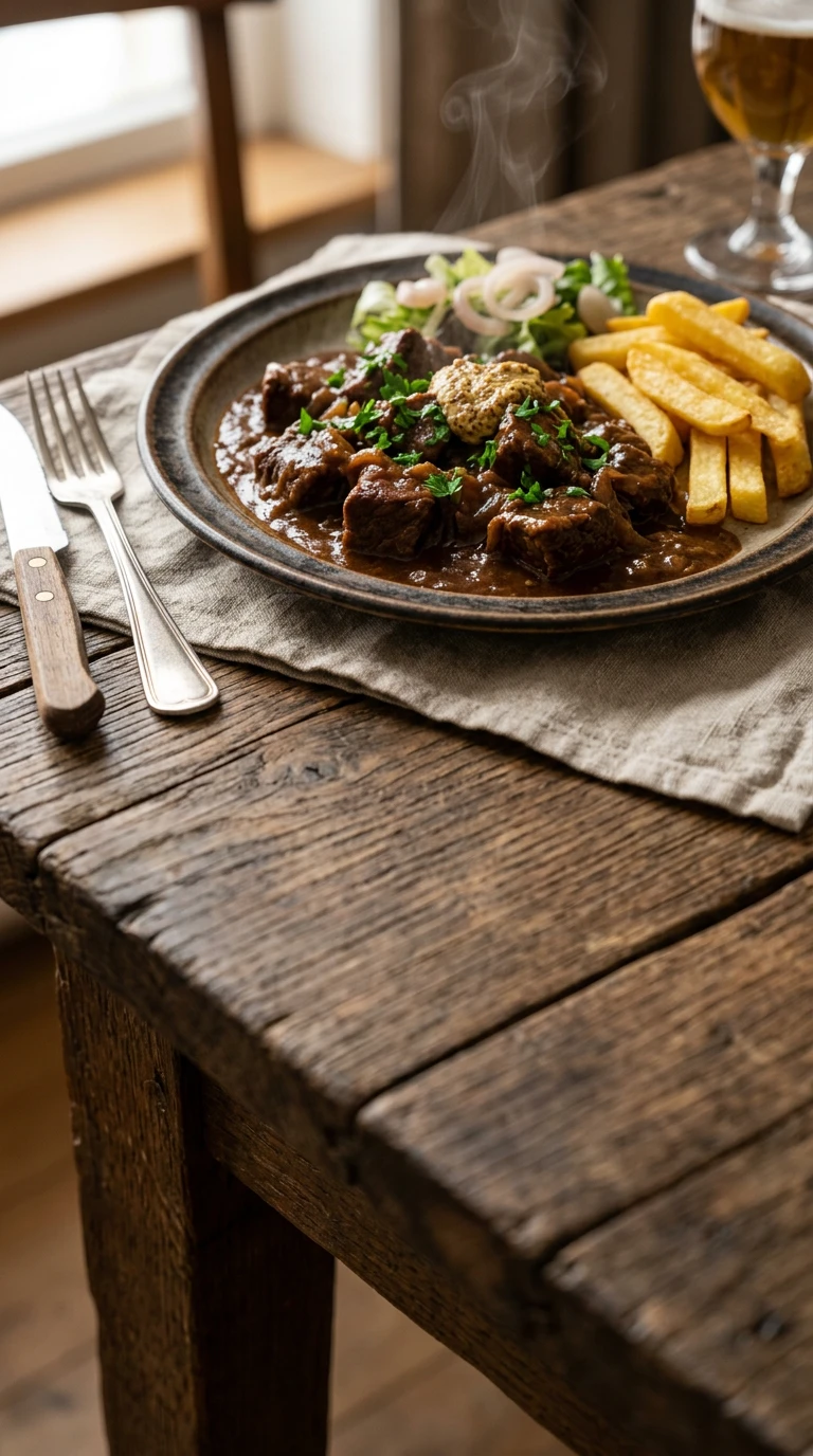 Stoofvlees (Flämisches Rinderschmorgericht)