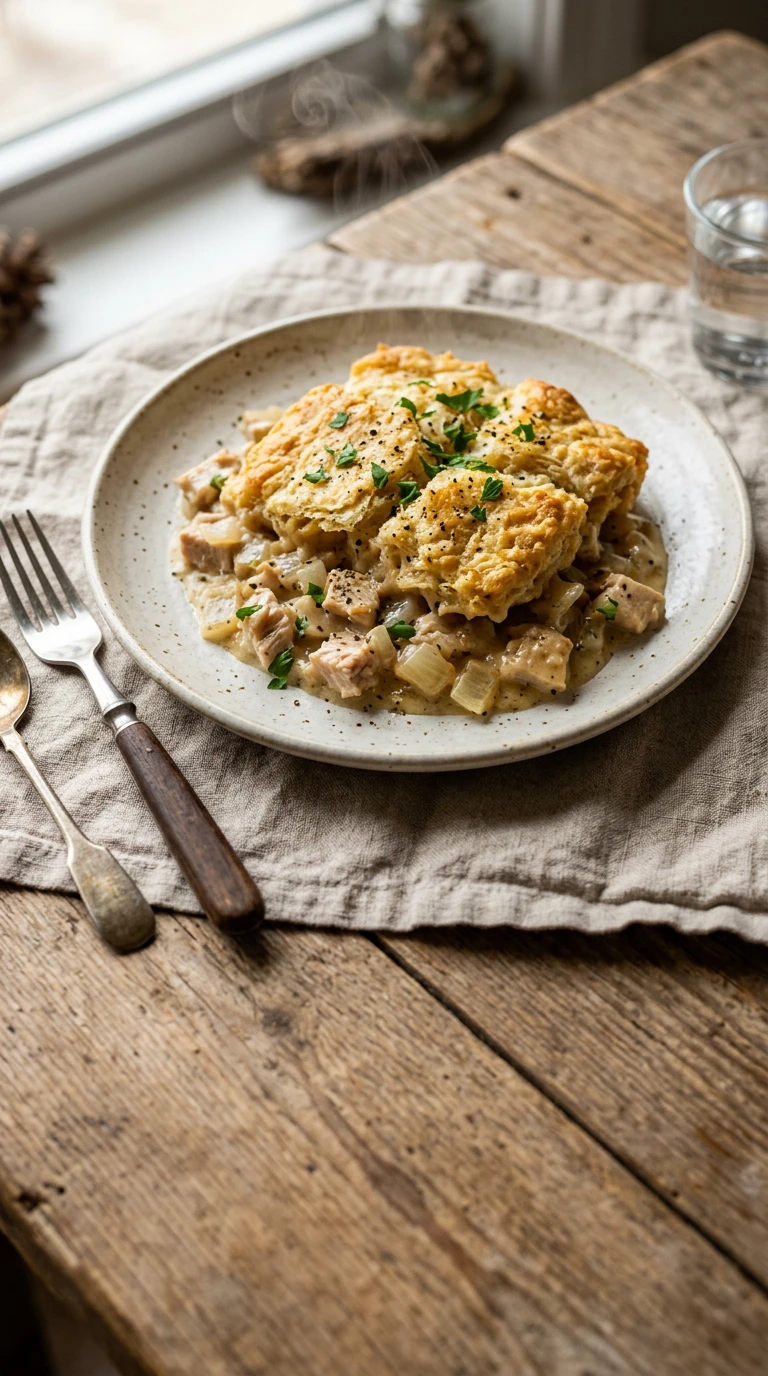 Gratin de dinde aux biscuits