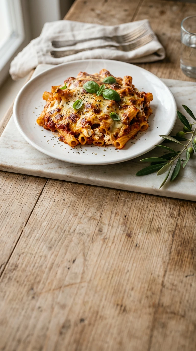 Überbackene Ziti (Baked Ziti)