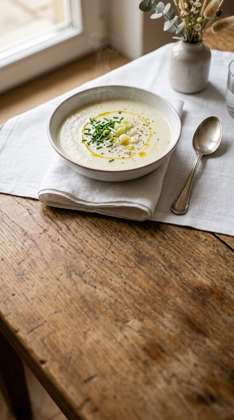 Vichyssoise (Soupe froide de pommes de terre et poireau)