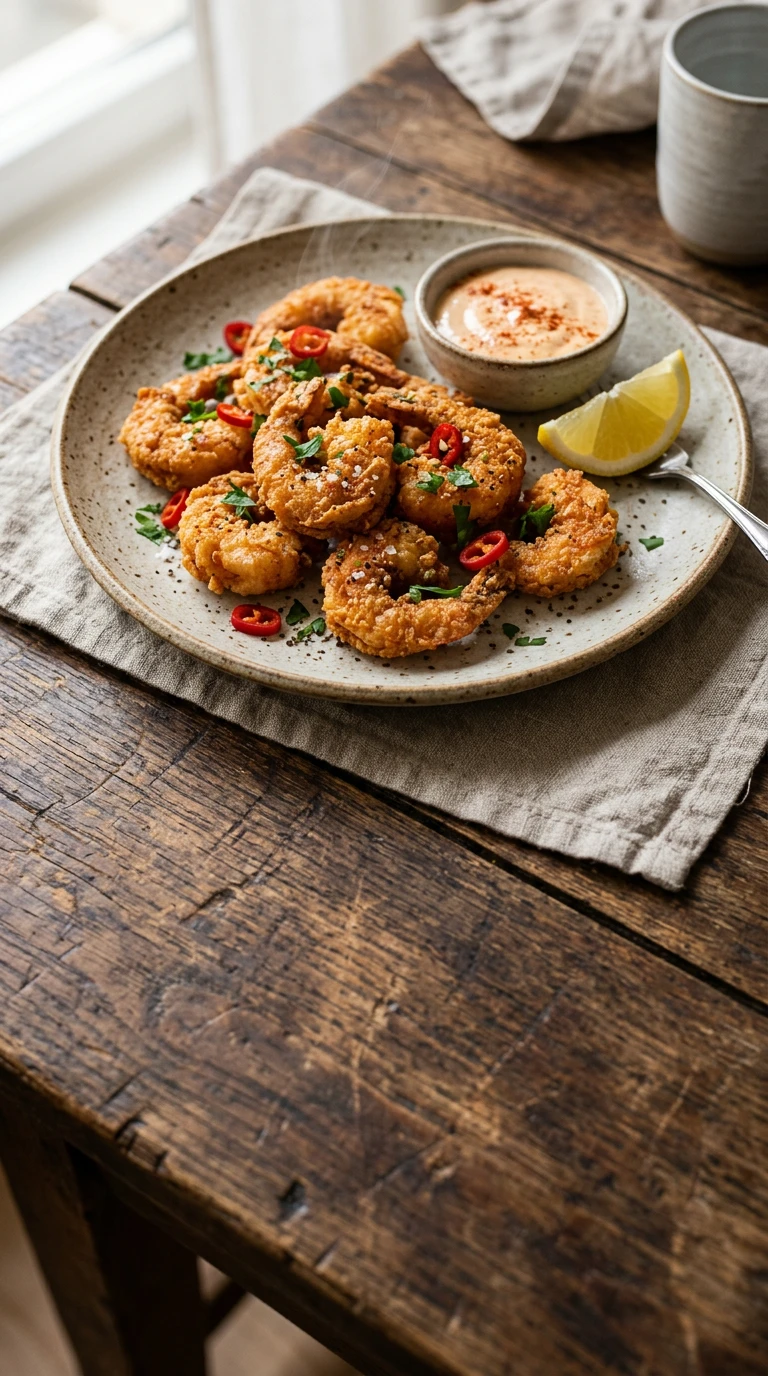 Crevettes frites acidulées