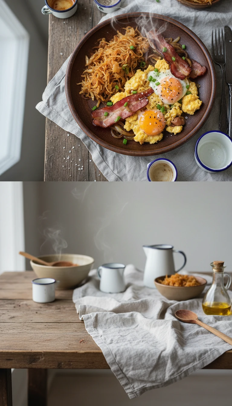 Petit-déjeuner Keto à la Ferme avec Bacon et Choucroute