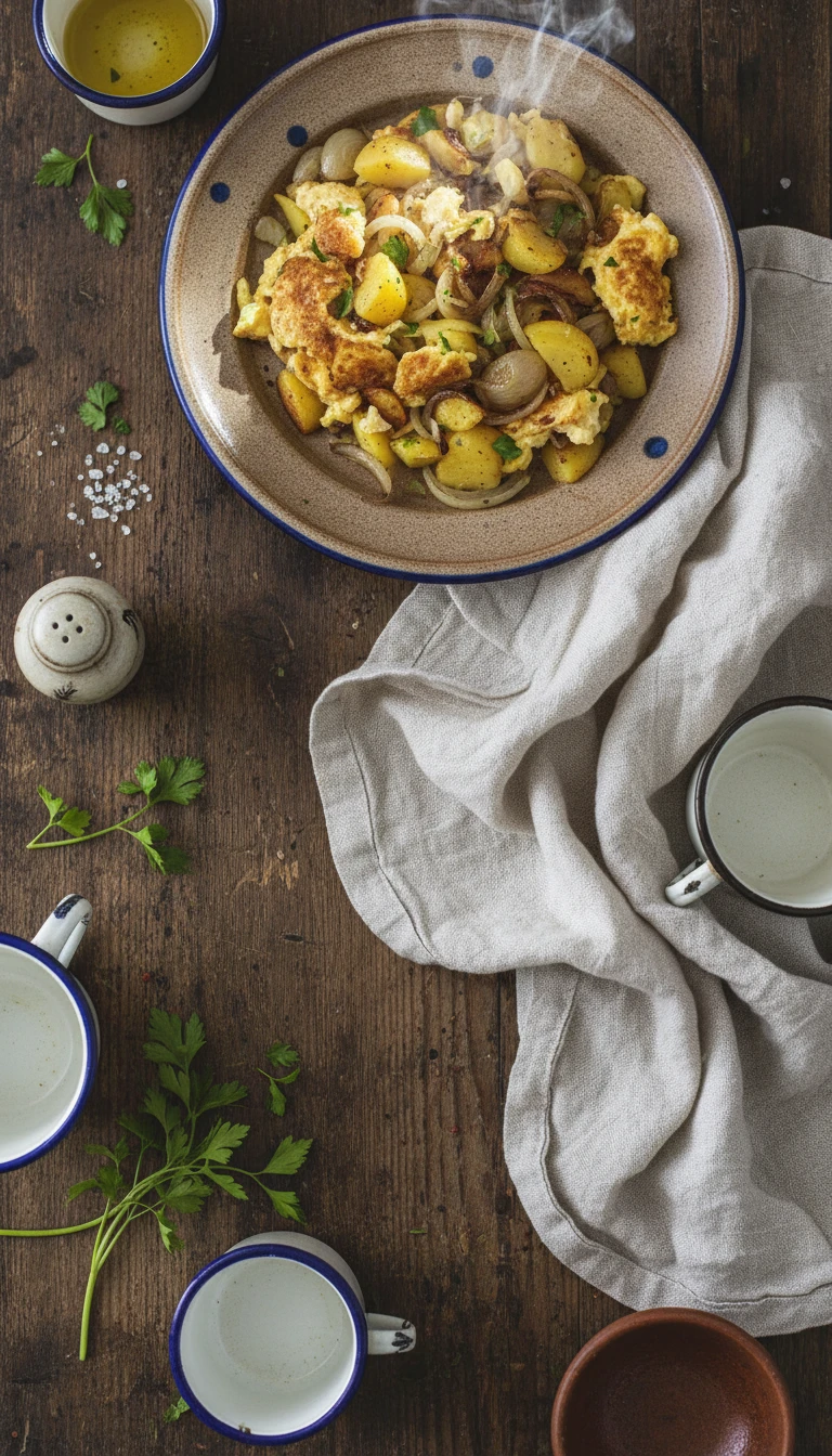 Farmers' Omelet with Fried Potatoes and Onions
