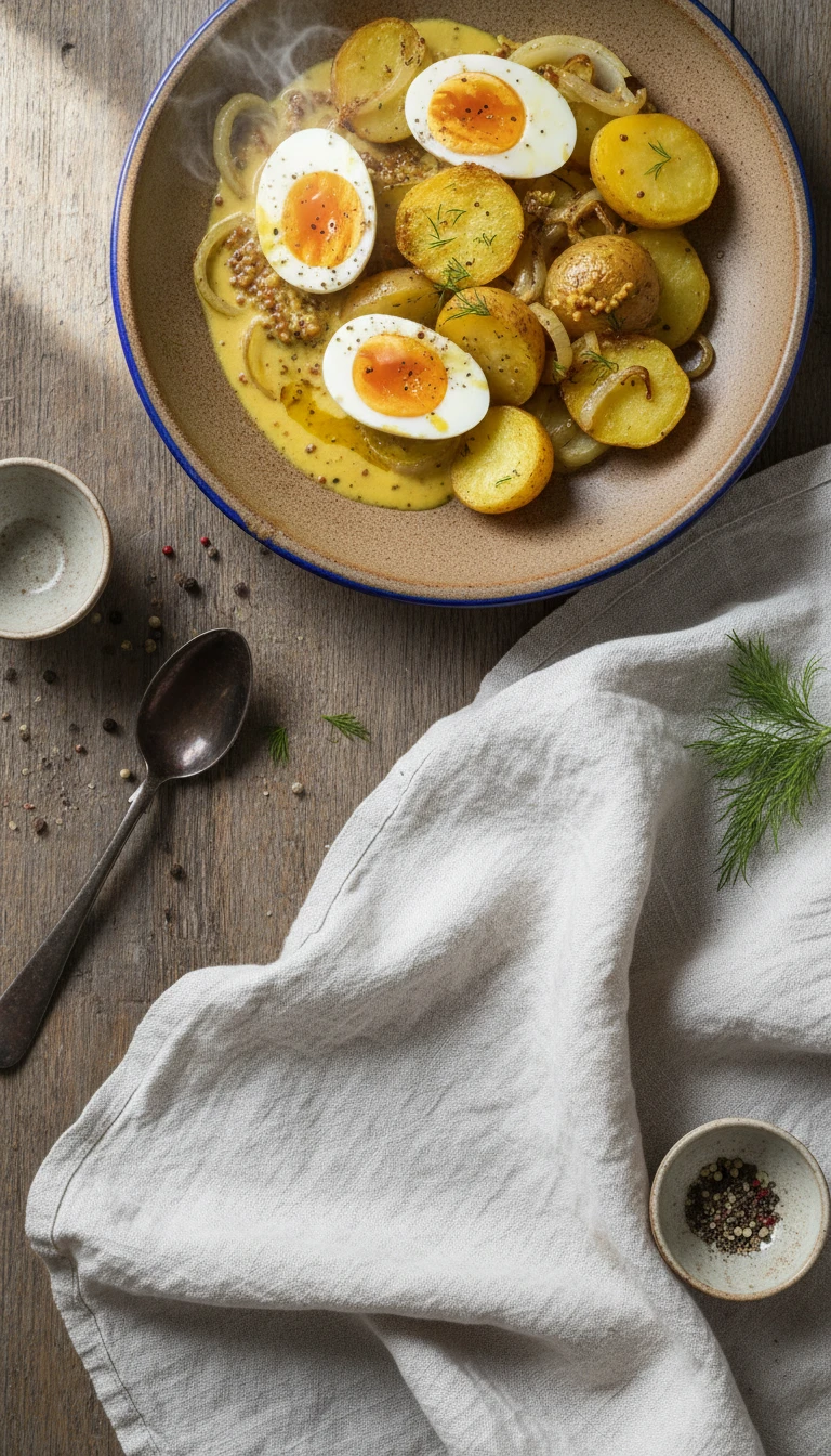 Eier In Senfsauce Mit Salzkartoffeln