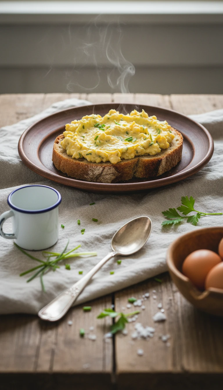 Egg Curd on Farmer's Bread