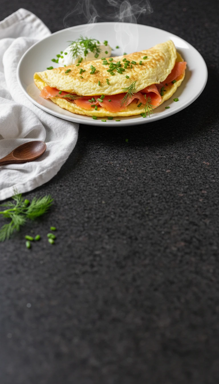Egg White Omelet with Smoked Salmon and Herbs