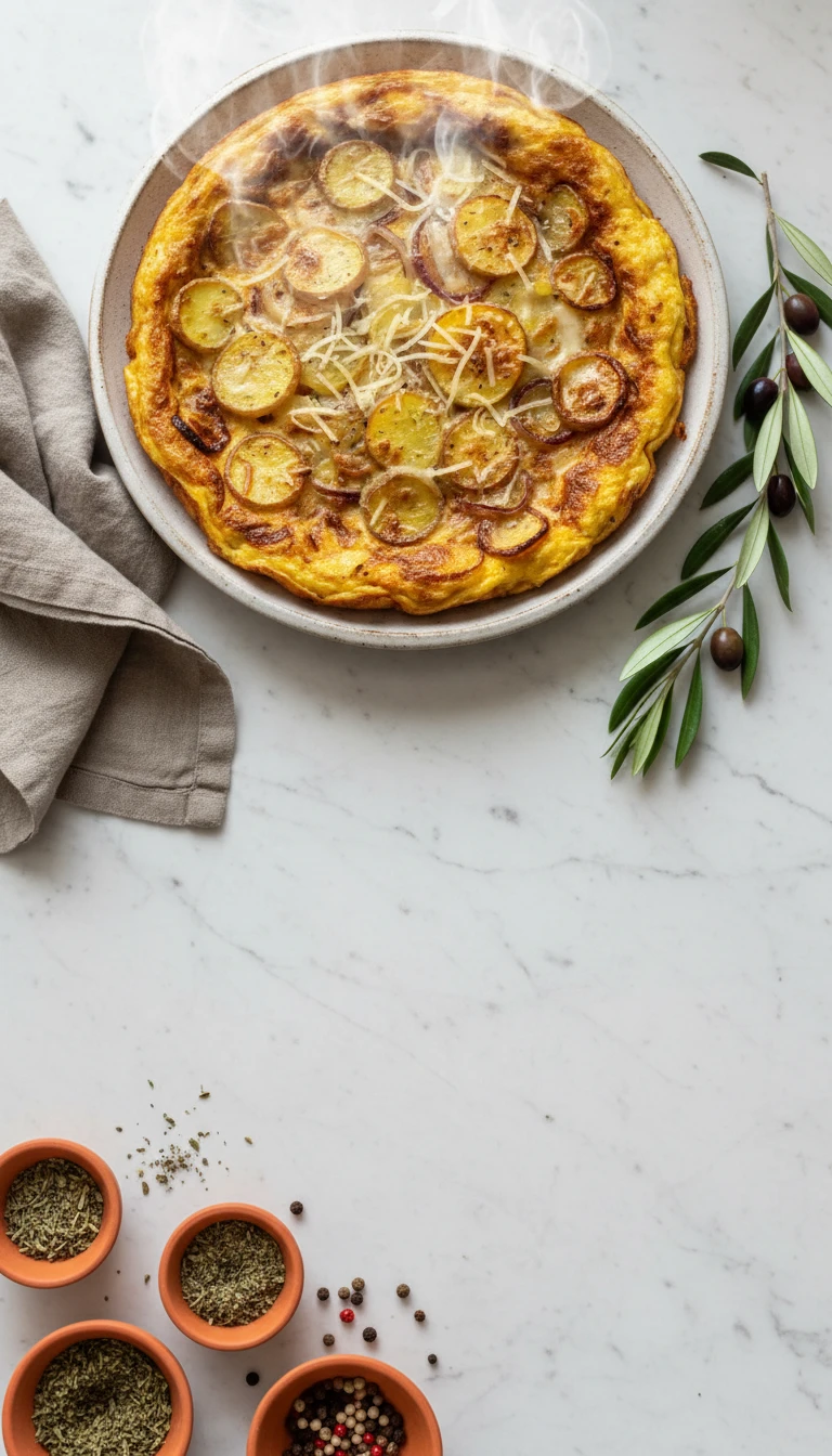 Frittata aux pommes de terre et oignons
