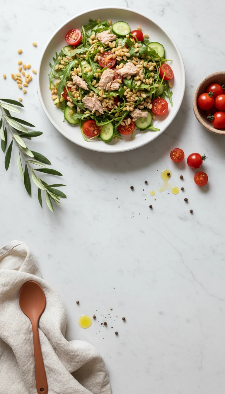 Insalata Di Farro Mit Thunfisch Und Gemüse