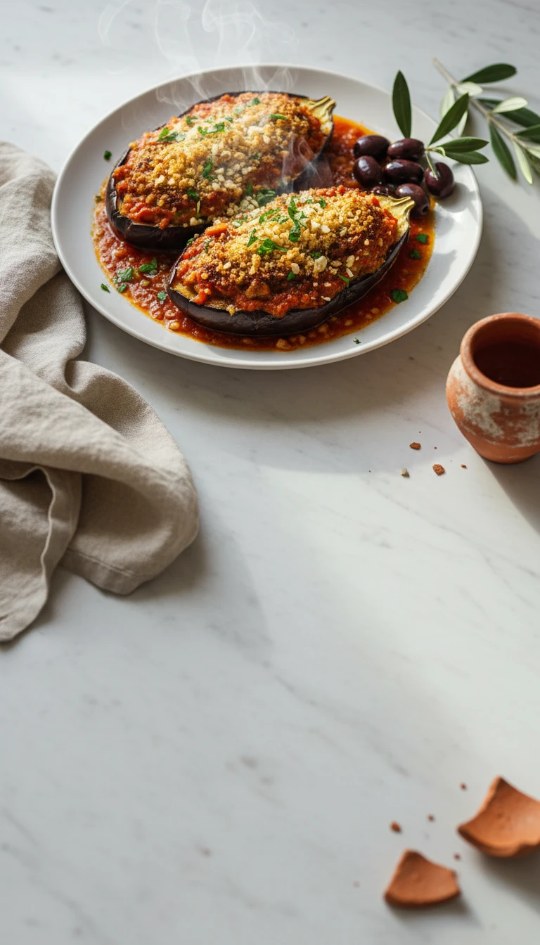 Aubergines Farcies à la Sauce Tomate
