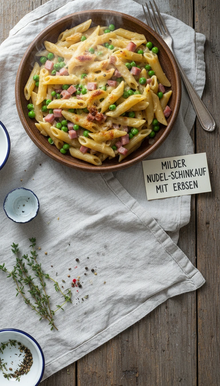 Mild Ham and Pea Pasta Bake
