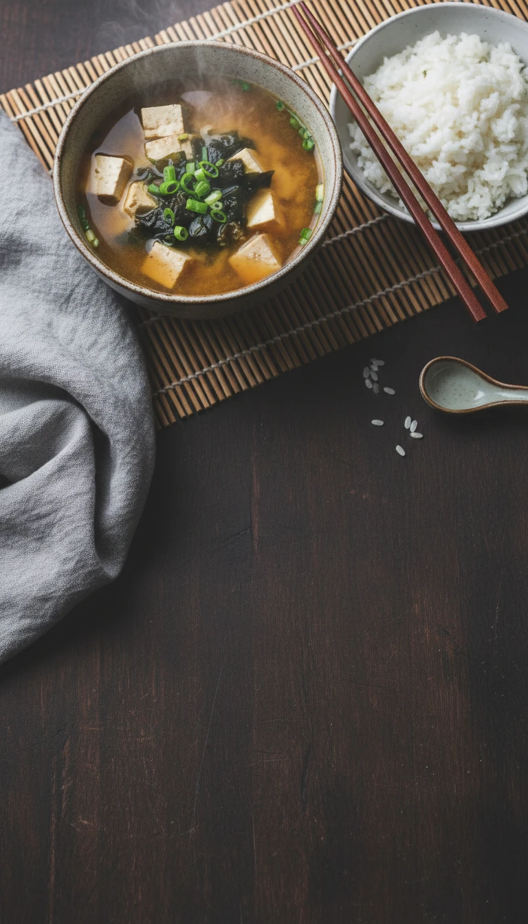 Miso Soup with Tofu and Rice