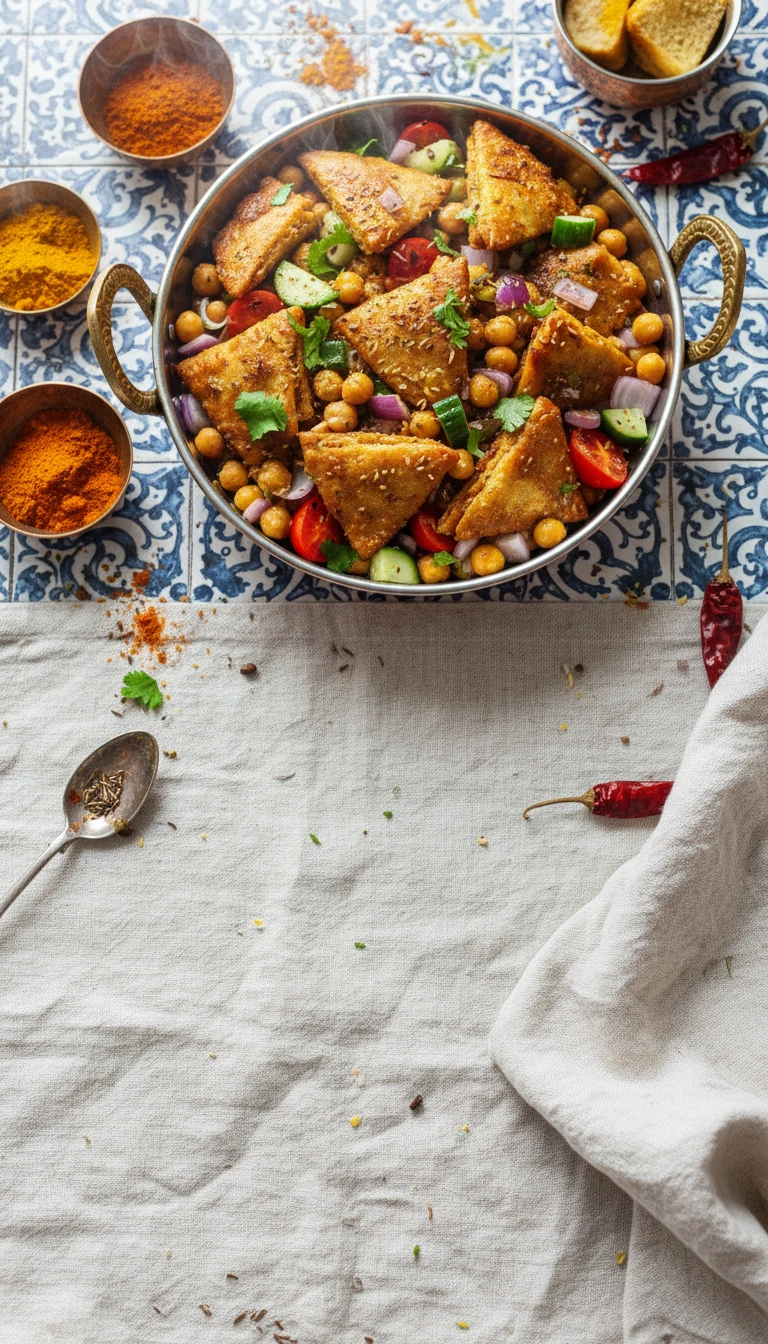 Samosa de four aux pommes de terre et pois chiches