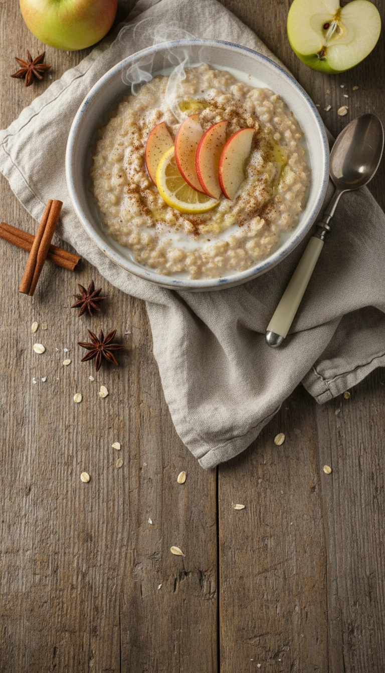Porridge à la manière de Grütze avec Pomme et Cannelle