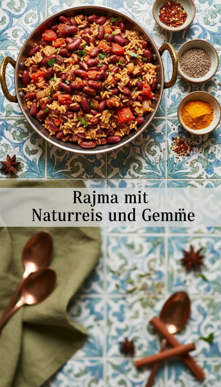 Rajma mit Naturreis und Gemüse