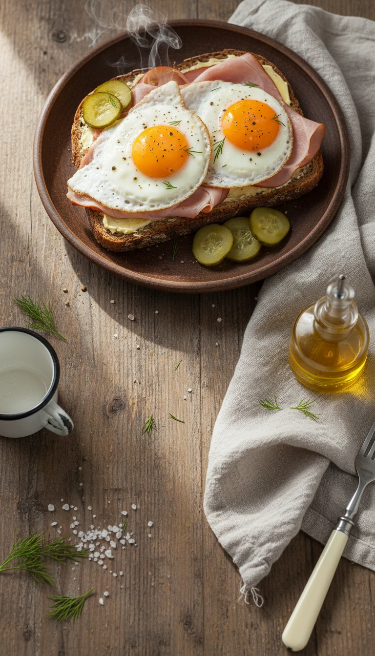 Schnelles Strammer Max Mit Gewürzgurke