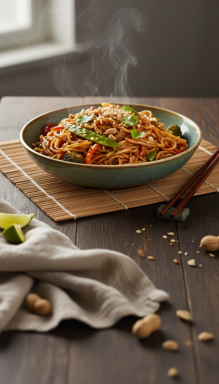 Thai Peanut Veggie Noodles