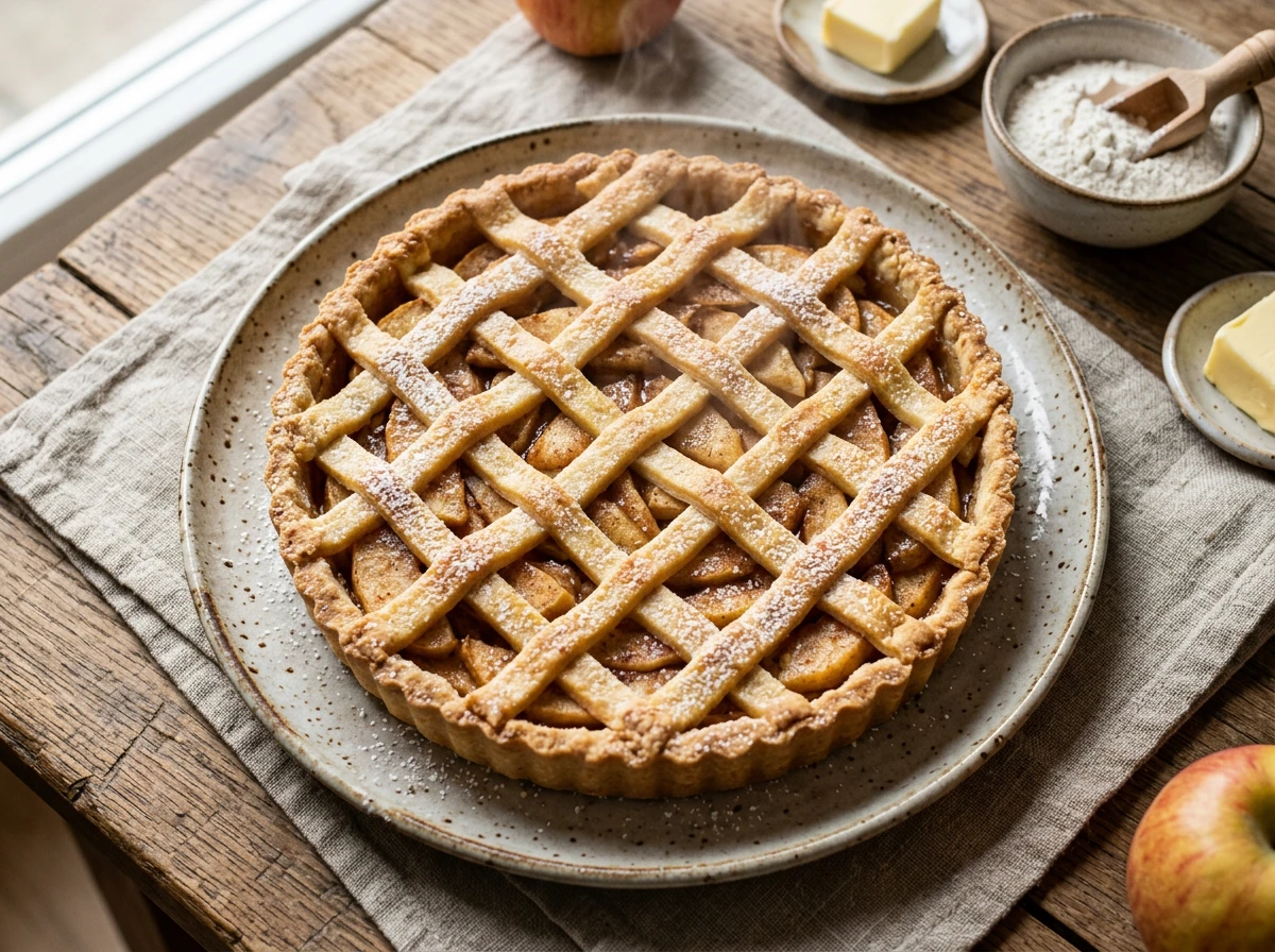 Apfel-Torte aus Mürbeteig