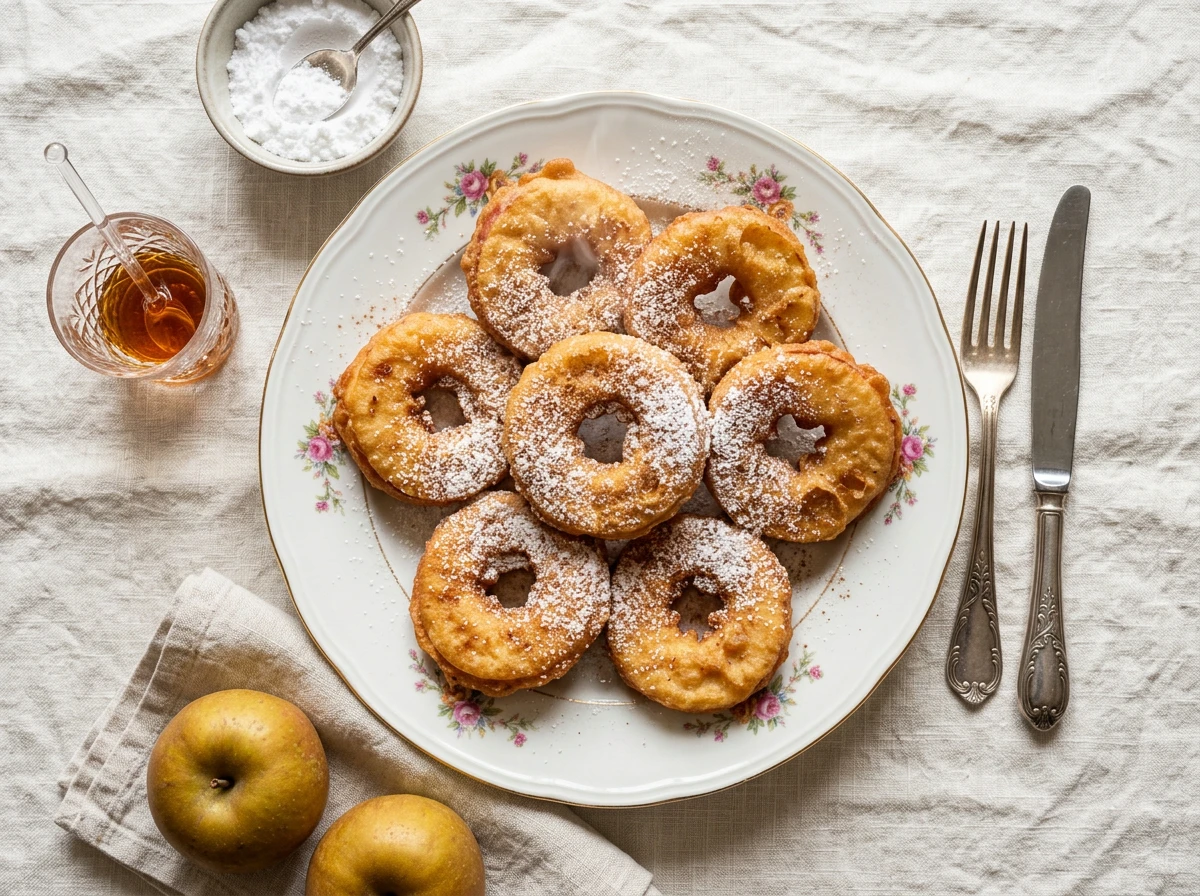 Apfelringe im Backteig (Beignets de pommes)