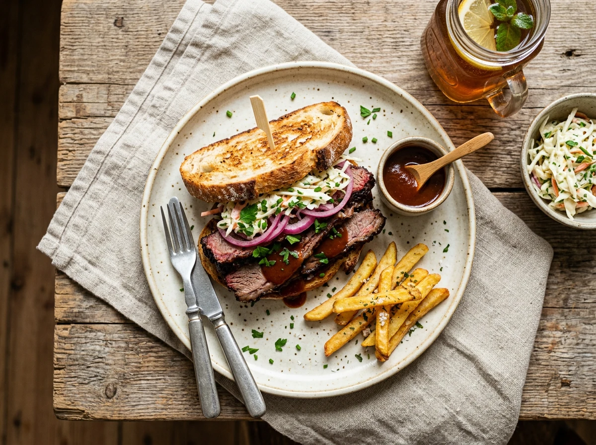 Barbecue-Rinderbrust-Sandwiches