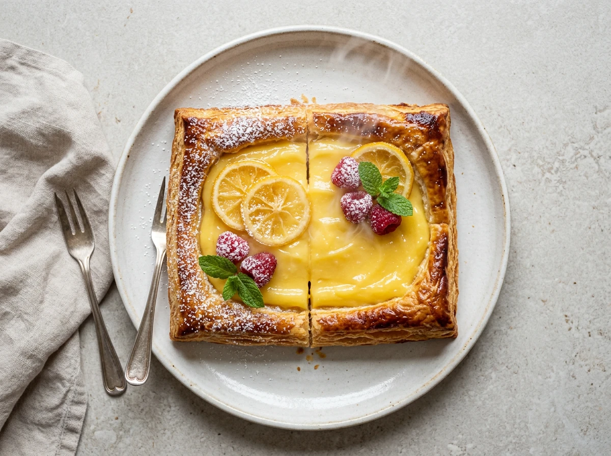 Blätterteig mit Zitronen-Crème