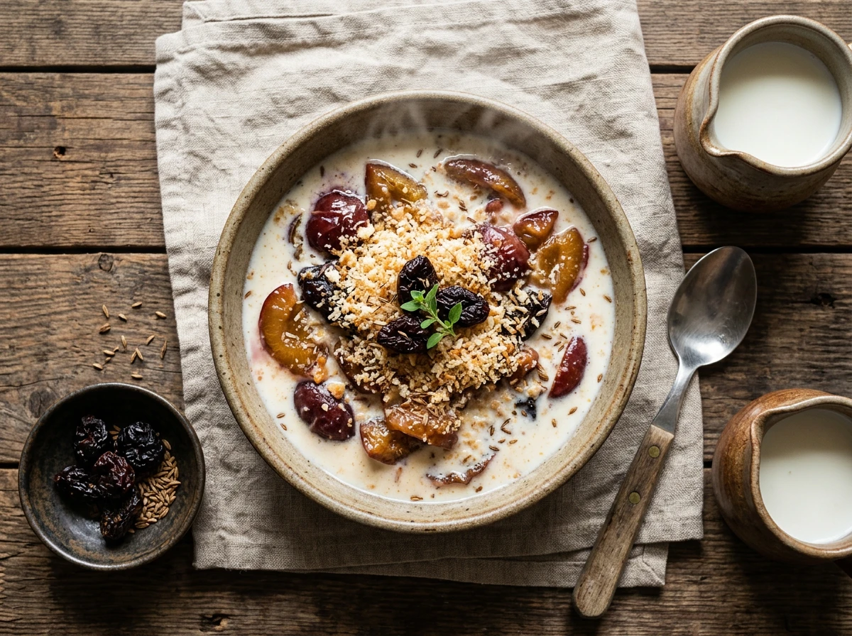 Buttermilch mit Pflaumen (Zwetschen)