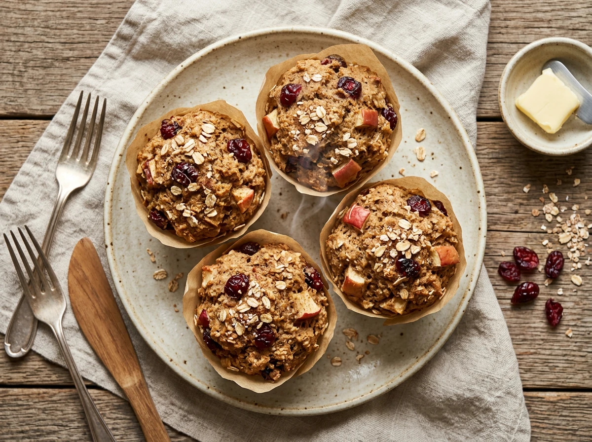 Chunky Cran Apple Bran Muffins