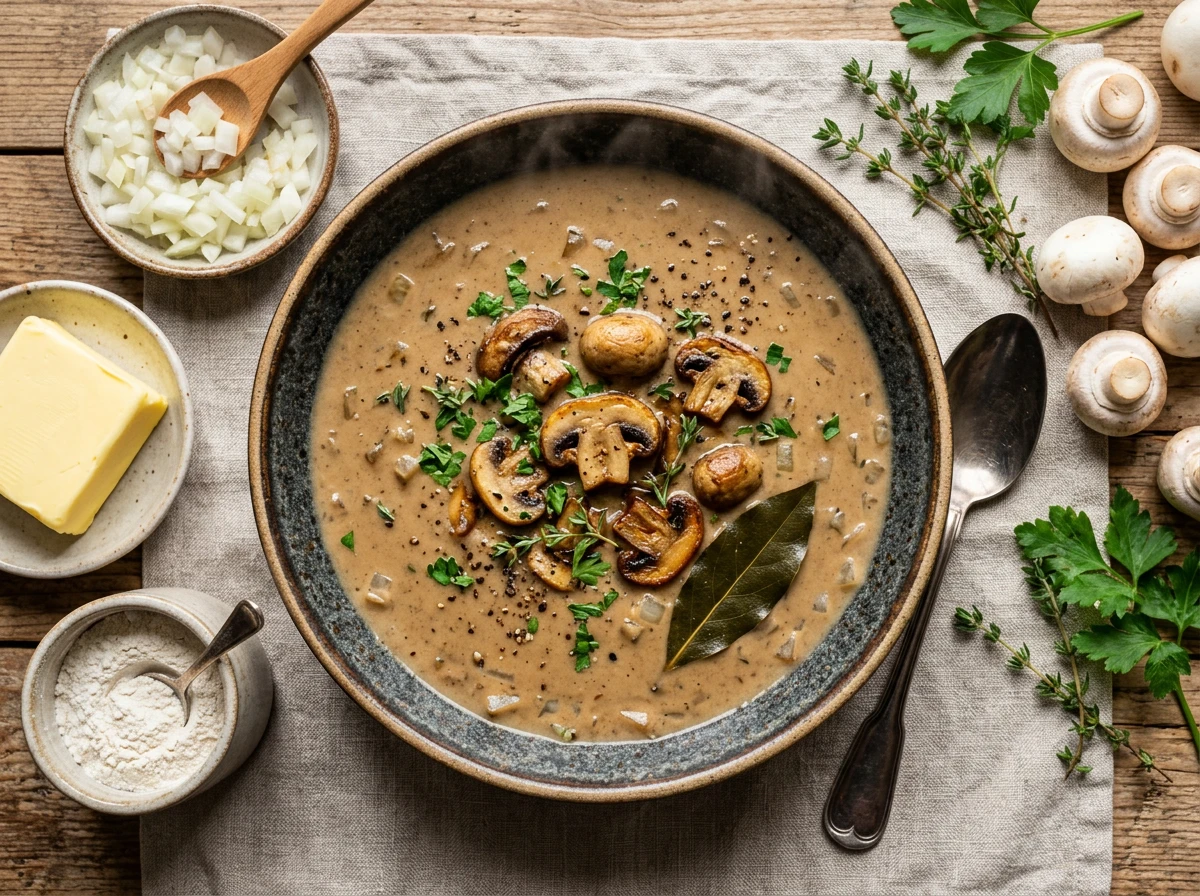 Cremige Champignon‑Suppe