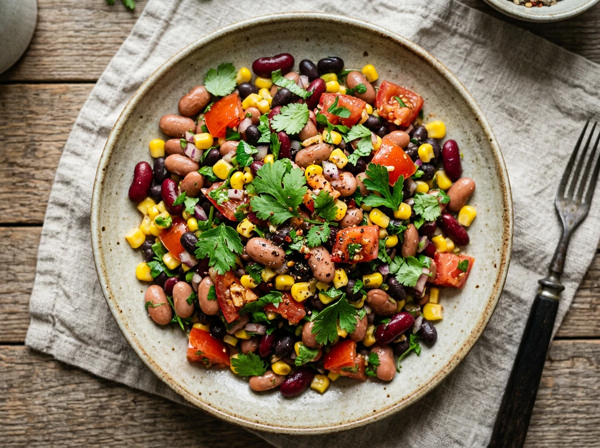 Drei-Bohnen-Confetti-Salat