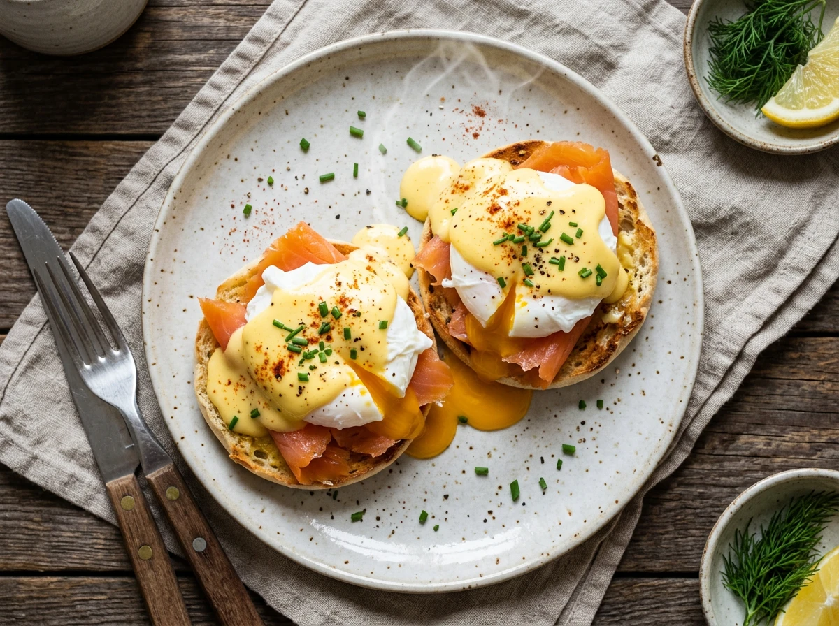 Eier Benedict mit Räucherlachs