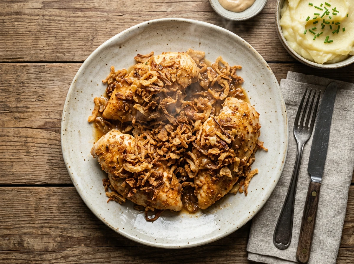 Einfaches Zwiebel‑Hähnchen