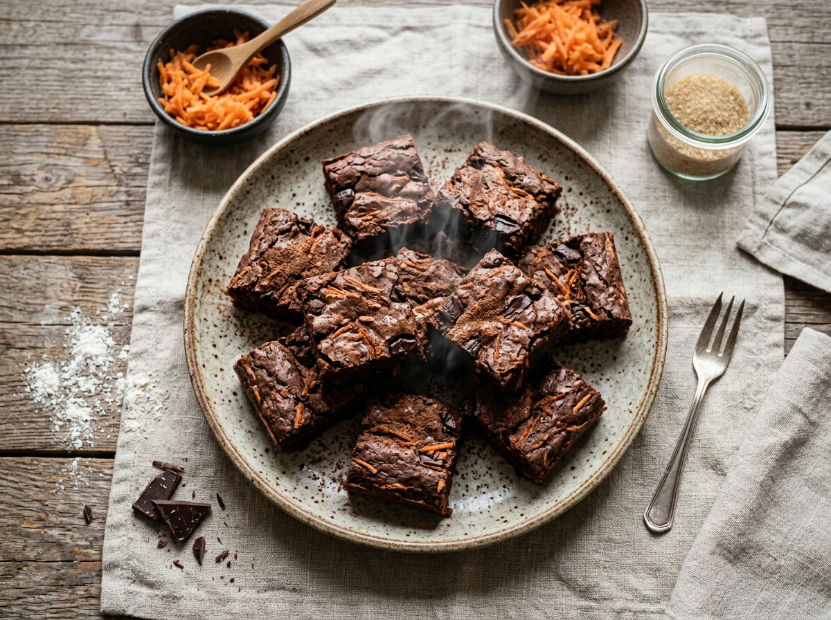 Brownies aux blancs d'œuf et carotte