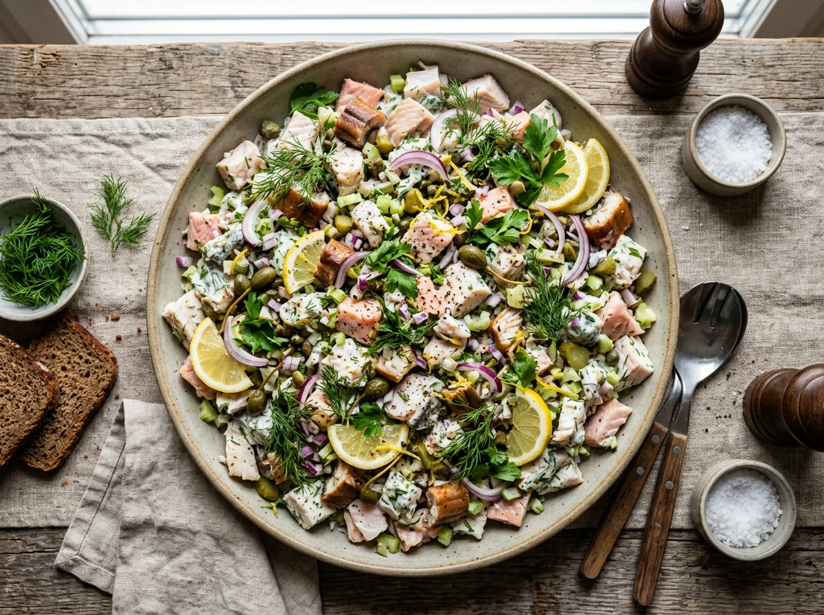 Fischsalat (für 20 Personen)