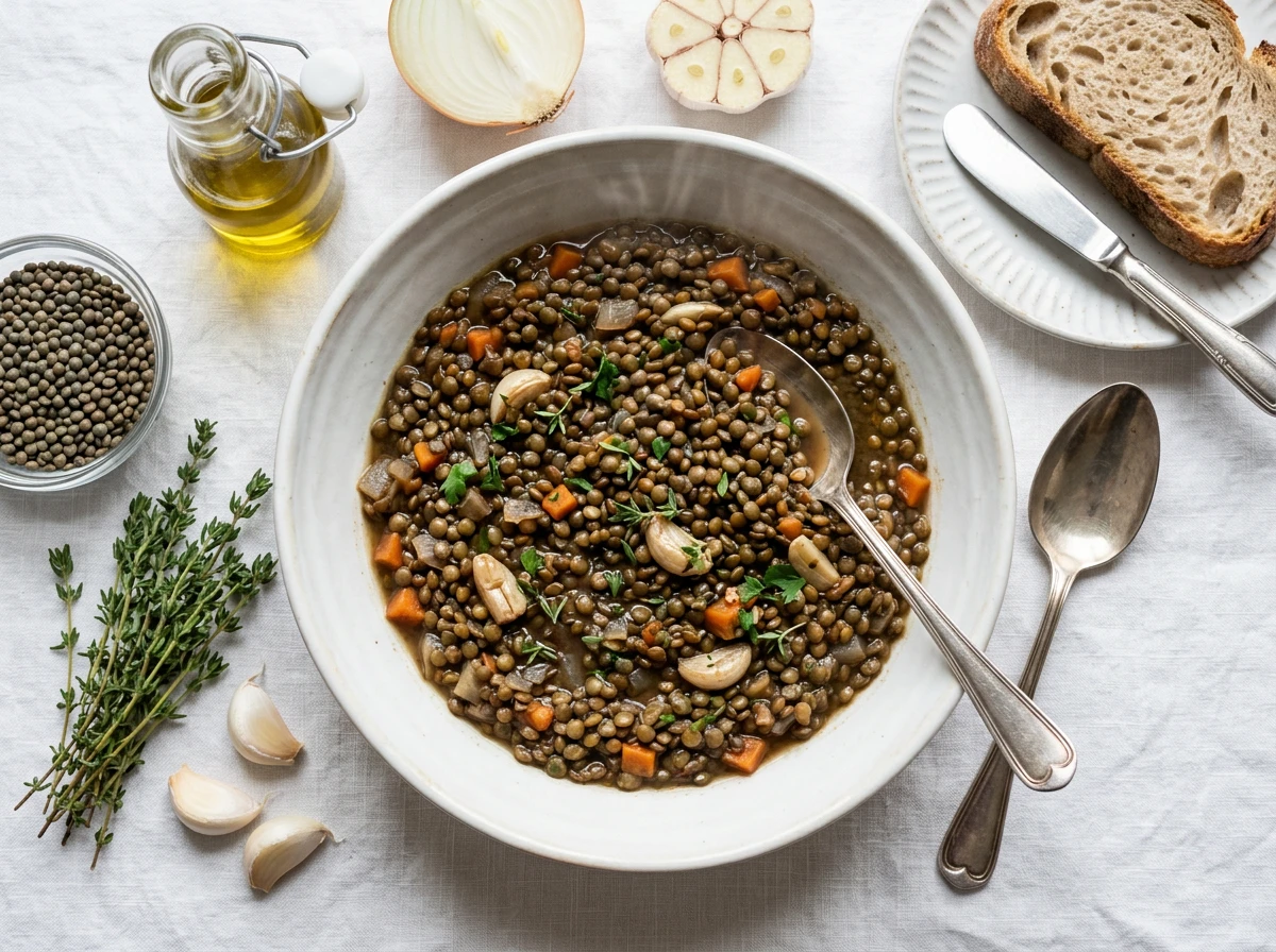 French Lentils with Garlic and Thyme