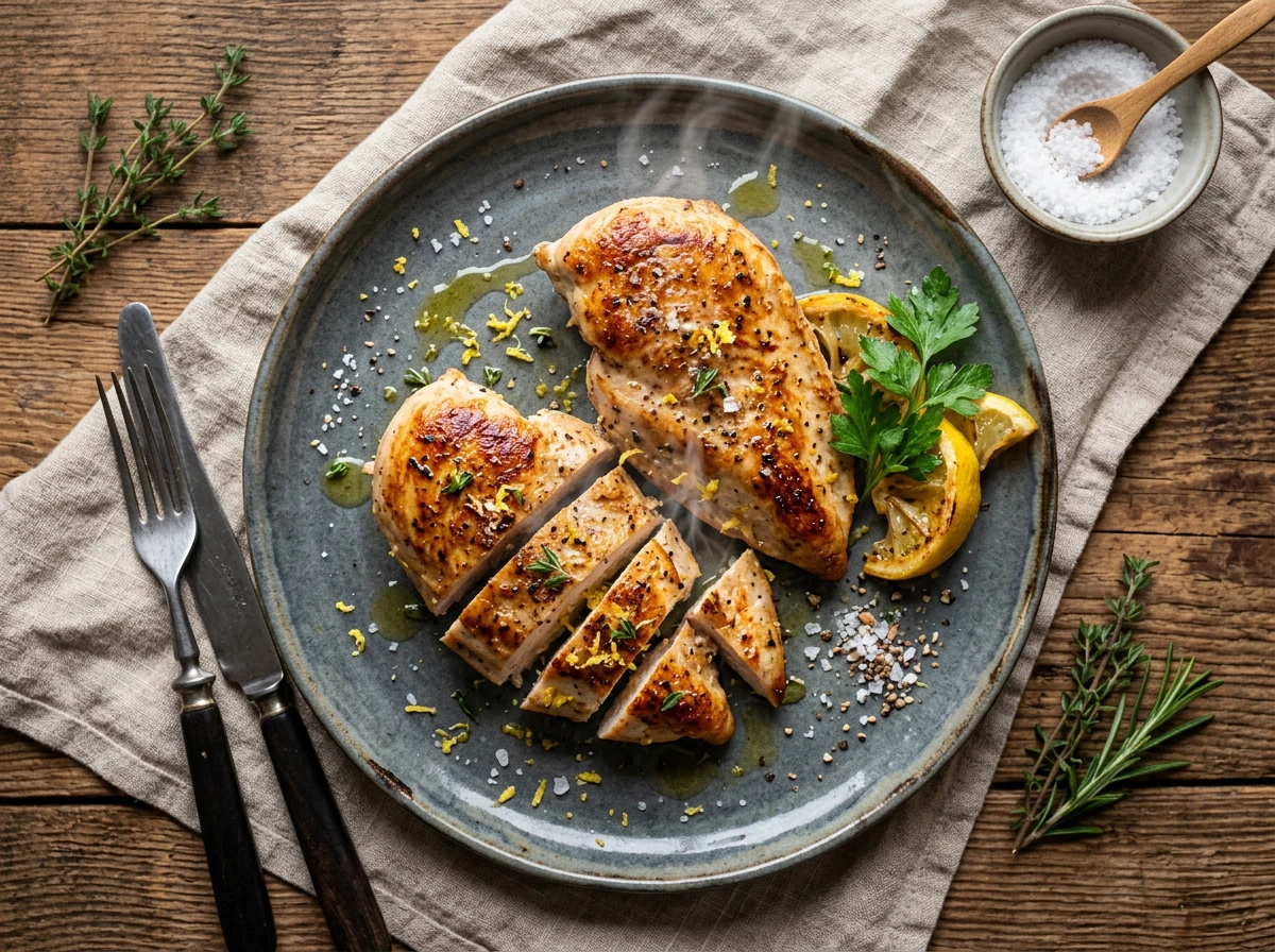 Gebratene Hähnchenbrustfilets