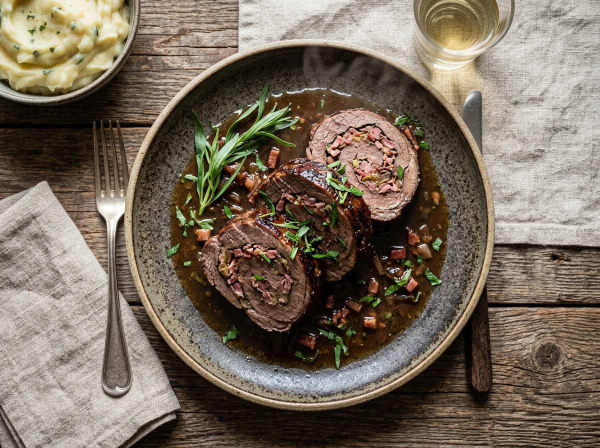 Gedämpfter Winkelbraten als Voressen