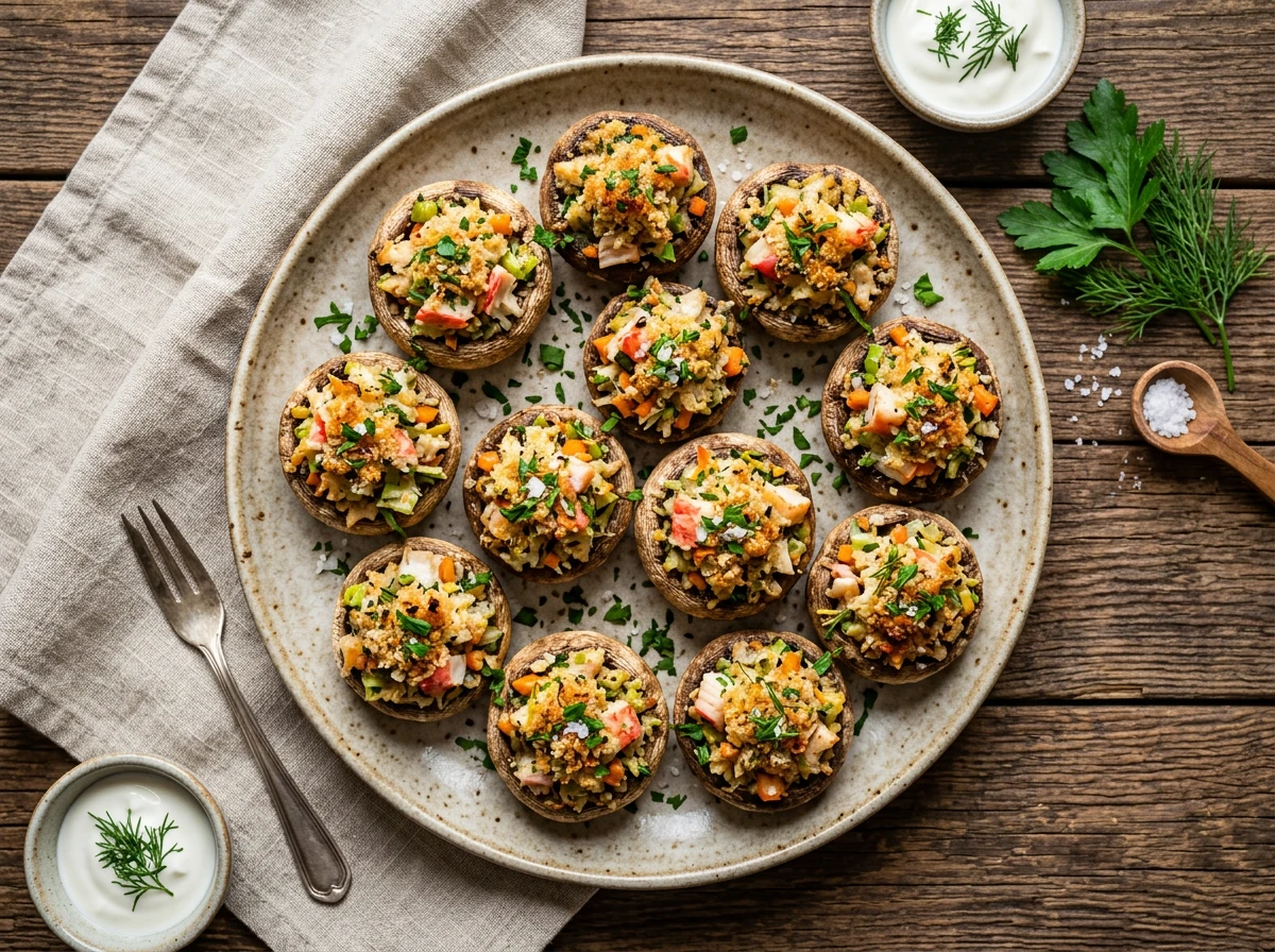 Stuffed Mushrooms with Crabmeat
