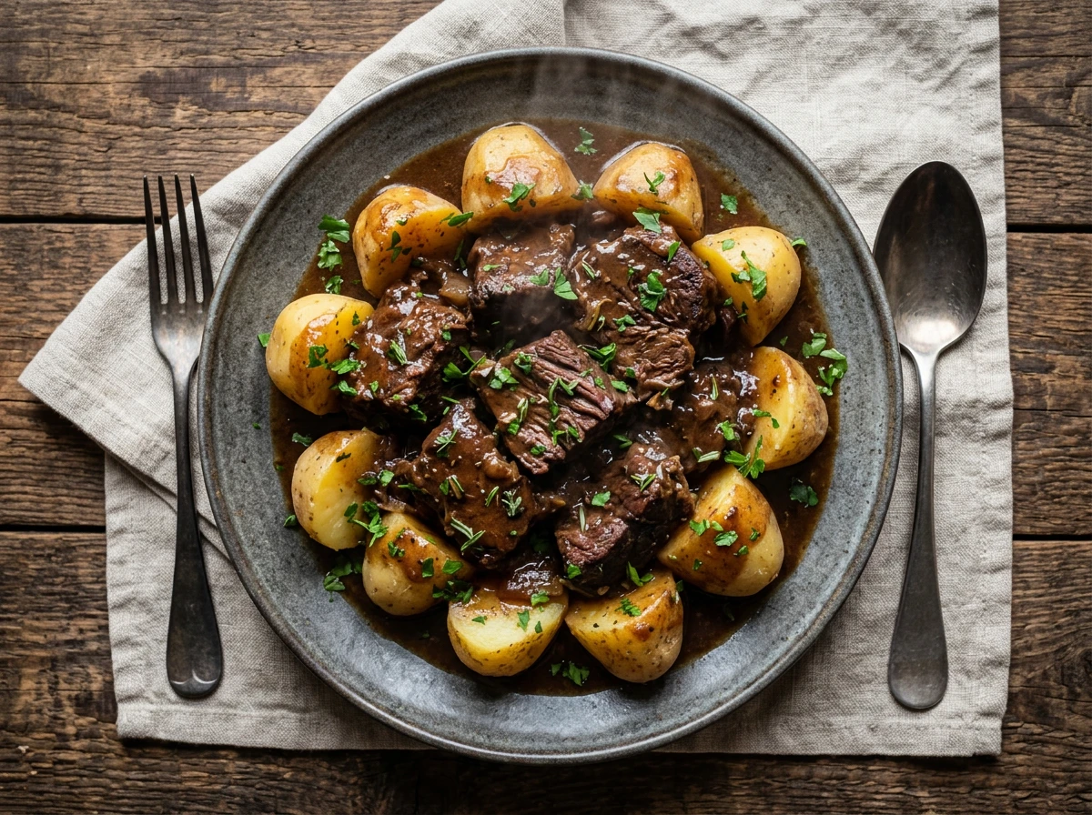 Geschmorte Beefsteaks