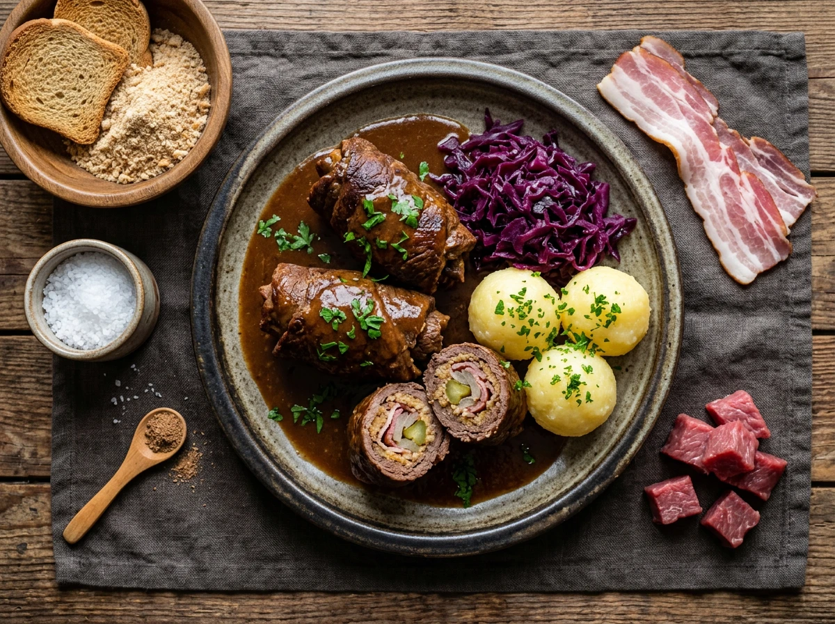 Geschmorte Fleisch-Rouladen